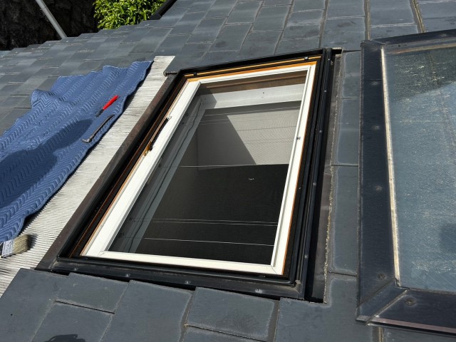 天窓のゴムパッキン交換　施工完了